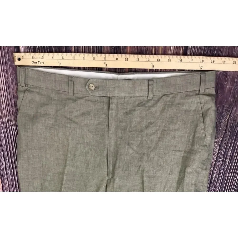 Haspel 100% Linen Chino Pants Mens Size 40x30 (Actual 39x29)